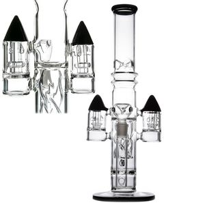 16.5 pouces Gravité Verre Bong Narguilé Shisha Percolateur Conduites D'eau Double Recycleur Dab Rigs Bubbler Chicha Avec Bol De 18mm