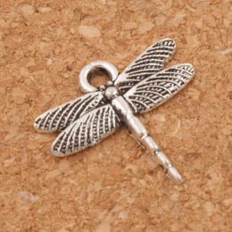 Dunne Airfoil Flying Dragonfly Charms Hangers 200 stks / partij Tibetaans Zilveren Mode-sieraden DIY Fit Armbanden Ketting Oorbellen L968 16.6x16.2mm