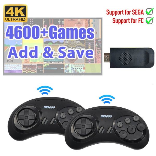 Consola de videojuegos retro MD de 16 bits para Sega Genesis incorporado en 1500 juegos clásicos Controlador inalámbrico Gamepad HD TV Player 231226