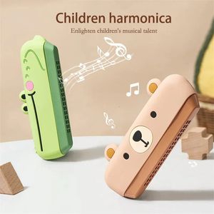16 enfants trous Otamatone Instrument de musique bébé illumination Instruments de musique Harmonica pour enfants nouveaux jouets 240112