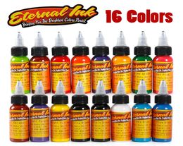 16 kleuren 30 ml fles tattoo-inkt zwarte permanente body art verf micropigment bruine wenkbrauw eyeliner lip tattoo art beauty3078730