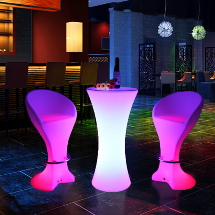 16 färger som byter belysning LED -cocktailbord Illuminous Glowing Coffee Bar Pall för fest Event Supplies