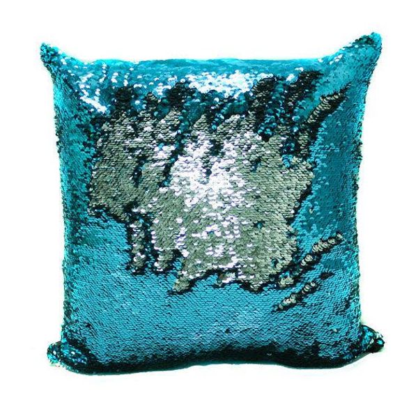 16 couleurs Double paillettes taie d'oreiller couverture Glamour carré taie d'oreiller housse de coussin maison canapé voiture décor sirène lumineux taies d'oreiller