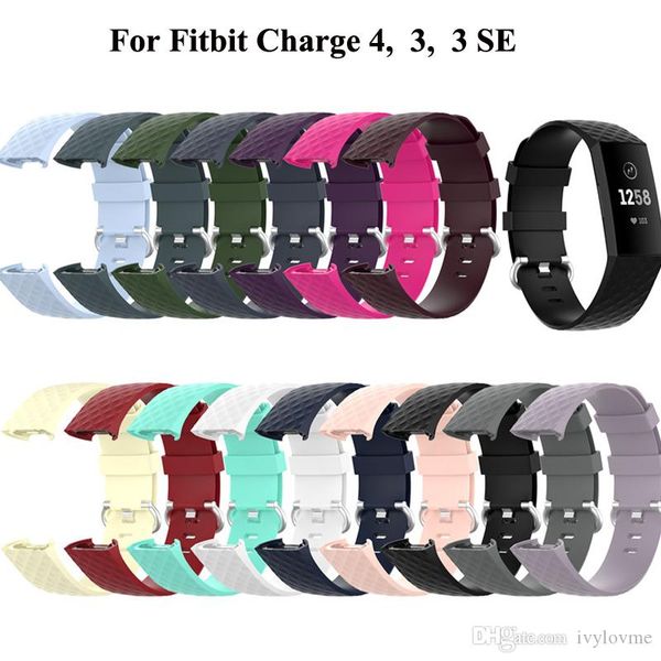 16 Couleurs Mode Bracelet Sport pour Fitbit Charge 4 3 3 SE Bande de Montre Intelligente Silicone Hommes Femmes Bracelet Bande pour fitbit charge 4