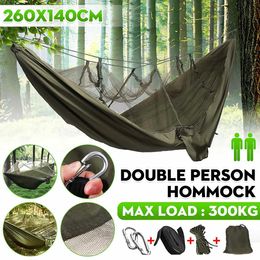 16 kleuren hangmat met muggen netto outdoor parachute hangmat veld camping tent tuin camping swing hangend bed
