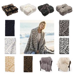 16 couleurs Leopard Designs Couverture Multi-taille Confortable En Peluche Laine Pour Enfants Audlt Tricoté Maison Couverture Souple Jeter Couvertures De Voyage