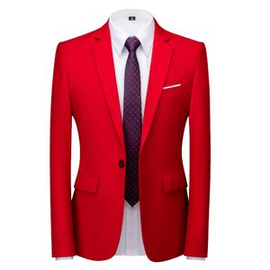 16 couleurs hommes coupe ajustée bureau d'affaires Blazer mode solide un bouton décontracté formel marié mariage smoking costume veste 6XL-M
