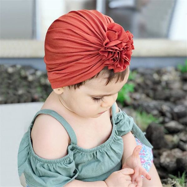 Sombrero de flores plisado para niños de 16 colores, diadema, gorro indio de algodón para bebés recién nacidos, diademas, envío gratis 50