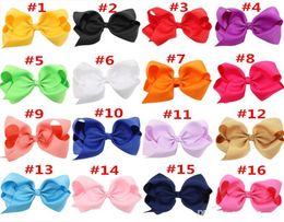 16 colores nueva moda Boutique lazos de cinta para lazos para el cabello horquilla accesorios para el cabello lazos para el cabello para niños diademas de flores niñas animan arcos9671415