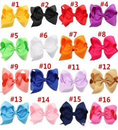 16 colores nueva moda Boutique lazos de cinta para lazos para el cabello horquilla accesorios para el cabello lazos para el cabello para niños diademas de flores niñas animan arcos4587933
