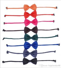 16 colores Pet corbata para perros accesorios de flores accesorios de decoración suministros de color puro bowknot corbata5225374