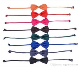 16 colores Corbata para mascotas Collar de corbata para perros Accesorios de flores Suministros de decoración Corbata con lazo de color puro 6877209