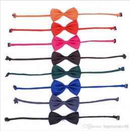 16 colores Pet corbata para perros accesorios de flores accesorios de decoración suministros de color puro bowknot corbata7144361