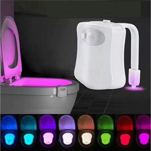 16 kleuren pir bewegingssensor toiletzitje nachtlicht waterdichte achtergrondverlichting voor toiletpom led luminaria lamp wc toiletlicht