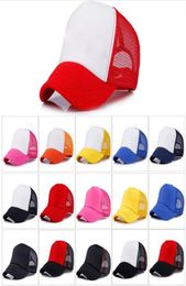 16 Colors Trucker Cap Adult Mesh Caps Blank Trucker Hats Snapback hoeden accepteren op maat gemaakt tot 623749689