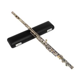 Flauta antiga profissional de 16 furos Flauta chave C com luvas de limpeza Varanda