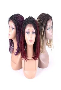 16 inch gevlochten pruik kant frontale pruik voor zwarte vrouwen synthetische afro cornrow vlechten kanten pruiken met babyhaar box vlechten pruik5429778