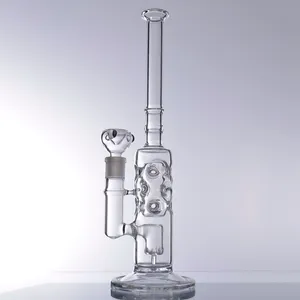 Bangh de 16 pouces Bong Bong Bong Recycleur Recycleur Multi-trous Dab Rig Shisha 14 mm Pipes fumeurs