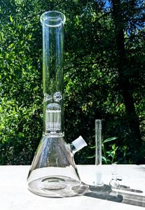 16 pouces en tête en verre Bong lourd épais épais multi-geléfisches filtre de narguilé Verre Bong Dabber Recycleur Recycler Beaker Ice Catcher Bongs 14 mm Entrepôt américain