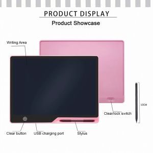 Tablette à dessin LCD 16 pouces Carte d'écriture électronique outils de peinture de dessin pour enfants coloré pad gamin cadeau d'anniversaire