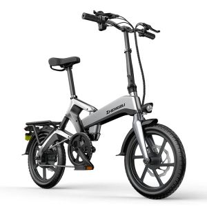 Mini bicicleta eléctrica de 16 pulgadas, bicicleta eléctrica plegable de dos ruedas, 400W, 48V, 150KM, bicicleta eléctrica portátil ligera para adultos