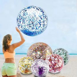 16 inch pailletten strandbal Halloween jumbo zwembad speelgoed ballen glitters opblaasbaar helder zwemwater 240517