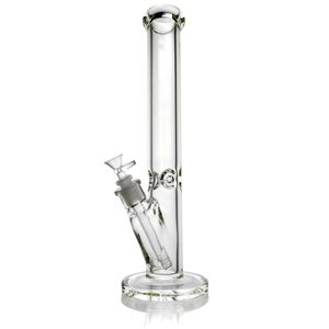 9mm tube droit bong eau bong conduite d'eau en verre super épais pied circulaire stable 16 '' Old School verre bong pipe à eau tube droit