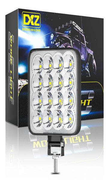 16 Barra de luz LED de obra 48W 3030LED Foco brillante cuadrado para todo terreno SUV ATV Tractor Barco Camiones Excavadora Faros Lighting4311905