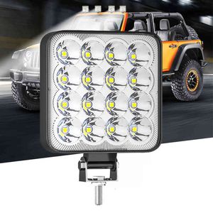 16 LED lumière de travail barre de LED 3030 carré projecteur lumineux pour tout-terrain SUV ATV tracteur bateau camions pelle phares éclairage voiture