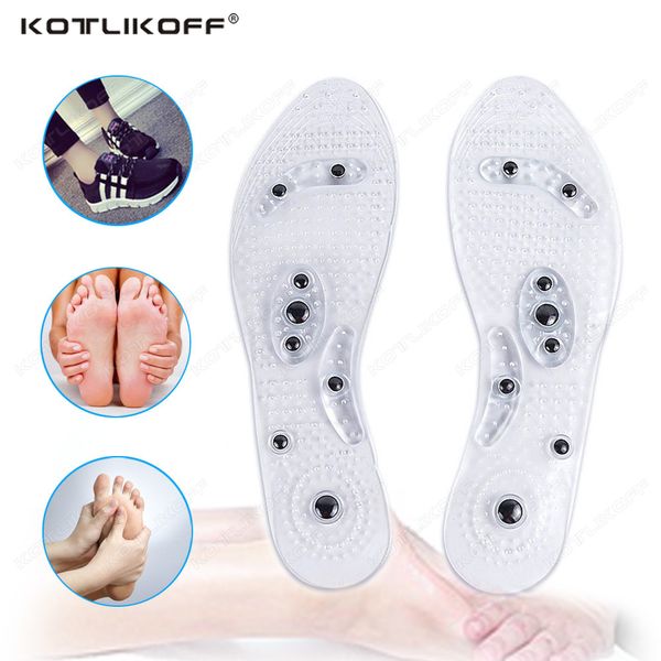 16 aimants semelle intérieure de Massage magnétique Massage Transparent perte de poids du pied semelle intérieure minceur semelle de chaussure de soins de santé unisexe 1 paires