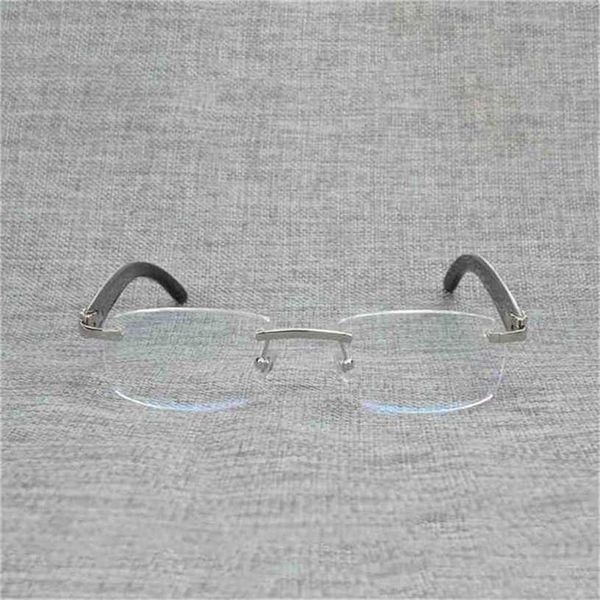 16% de réduction Vintage bois carré clair hommes corne de buffle naturel surdimensionné monture de lunettes sans monture pour les femmes lecture optique ovale nouveau