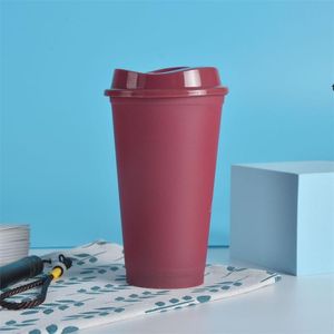 16 oz kleur veranderende bekers herbruikbare tuimelaar met deksels voor warm water koffie drinken rre12673