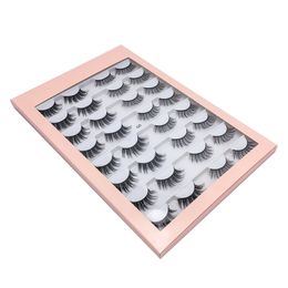 16 paires de cils livre faux cils naturel Curl vison épais cils approvisionnement