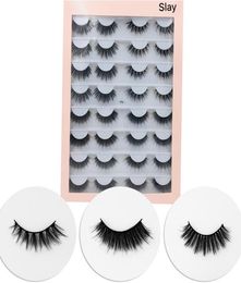 16 paires Multipack Faux 3D Fiches de vison de vison Faux cils faits à la main Fluffy Fluffy Faux Mink Cils Natural Makeup Tools Oeil LA9963217