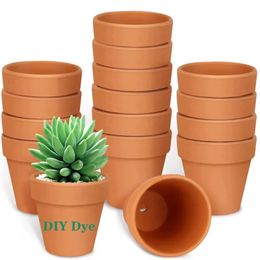 16 PCS 2 Terra Cotta Pots Pottery Planter Cactus Bloempotten Succulente pot met afvoersgat- Geweldig voor plantencrafts 240415