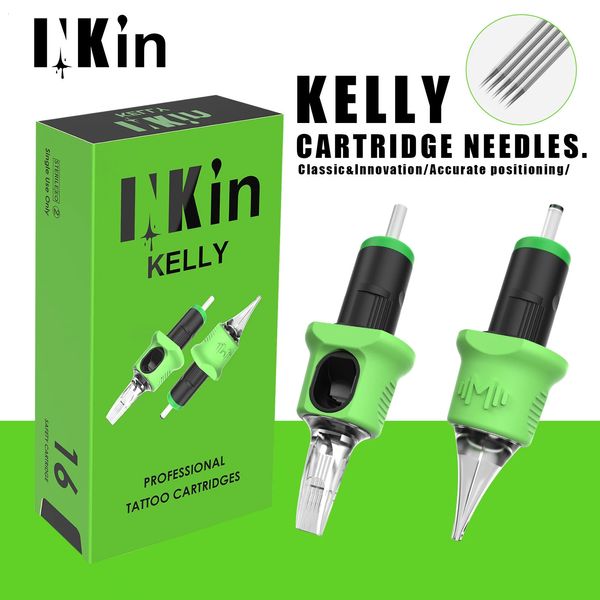 16 pièces INKIN Kelly cartouche de tatouage aiguilles doigt Ledge classique innovation positionnement précis aiguilles Liner Shader thermique 240102