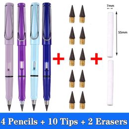 16 StuksSet Eeuwige Potlood Onbeperkt Schrijven Pen Art Schets Geschenken Kawaii Zonder Slijpen Schoolbenodigdheden Briefpapier 240111