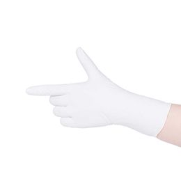 16 stuks in titanfine wegwerpveiligheid Medische nitrilhandschoenen ambidextere resistentie tegen zoutzuur witte nitrilhandschoenen