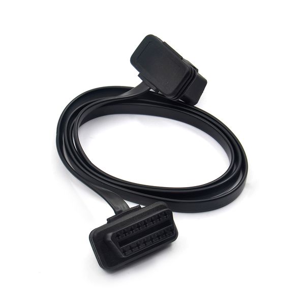 Conector de Cable de extensión OBDII de 16 pines macho a hembra de 16 pines Compatible con OBD2 herramientas de diagnóstico de coche adaptador de extensión OBD II