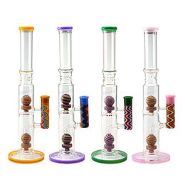 16 "EE. UU. Color Glass Bong Dab Rig Hookah Tubería de agua Tamaño de la junta 18 mm para fumar Tienda Arte Moda Plataforma petrolera Tuberías de agua