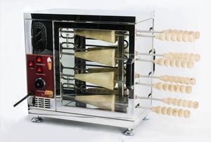 16 Roller Commercial 110v 220v Máquinas para hacer pan Cono de helado eléctrico Pastel de chimenea Kurtos Kalacs Grill Roll Horno Maker Machine LLFA