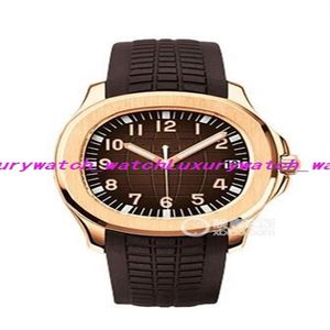 16 Style Montre-bracelet de luxe Montre automatique Hommes Noir 5167A-001 Cadran Rose Or Squelette Bande de caoutchouc Transparent Retour Hommes Watch300a