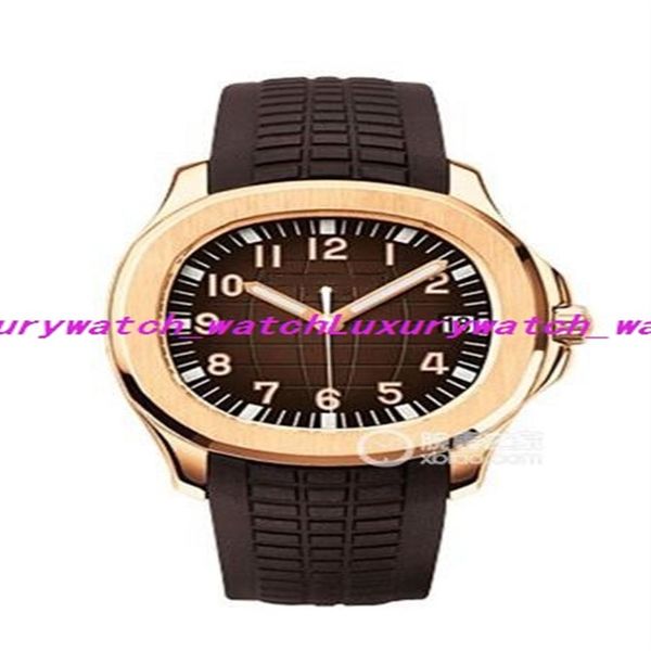 16 Style Montre-bracelet de luxe Montre automatique Hommes Noir 5167A-001 Cadran Rose Or Squelette Bande de caoutchouc Transparent Retour Hommes Watch245U