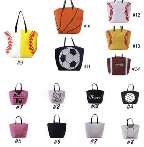 16 stijlen canvas honkbal draagtas casual softball voetbal basketbal voetbal katoen cosmetische tas 20