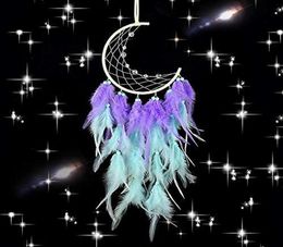 16 styles Festival de rêve de rêve cadeau à la main à la main à la main de la lune de lune artisanat artisannecatcher plume pending étoile star home déco1816227
