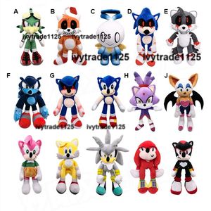 16 Styles Hot Super Sonic Mouse Plush Toy Movie TV-dingen pluche met PP katoen gevulde pop verjaardag cadeau maat 28-33 cm