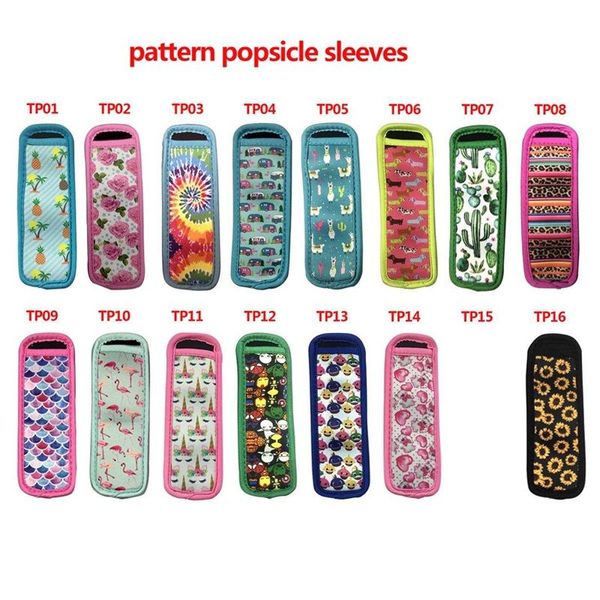 16 Styles Popsicle Titulaire Congélateur Icy Pole Ice Lolly Sleeve Protecteur Pour Outils De Crème Glacée Pour L'approvisionnement De Fête Outil De Glace LX3148