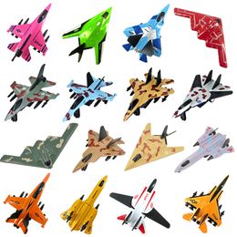 16 Styles Simulation avion de chasse modèle jouet alliage métal tirer voitures bébé jouets avion de guerre modèles de vol ornements décorations