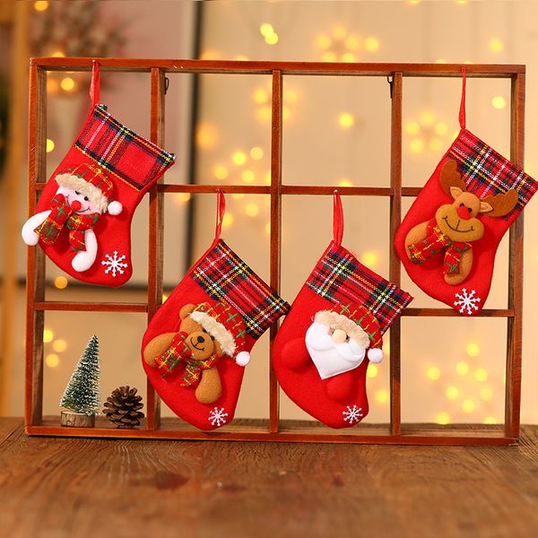 16 x 12 cm bas de Noël décorations d'arbre de Noël décoration d'intérieur ornements sac cadeau CO521