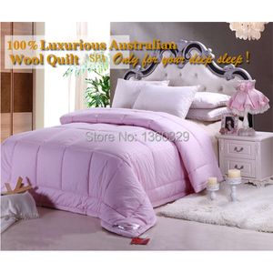 160*210 cm Australische Winter Twin Quilt Beddengoed Enkele Wol Colcha Edredons Infantil Roze Patchwork Colchas De Cama